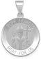 Rhodium-Plated 14k White Gold Satin and Polished Pope Francis Medal