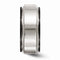 Edward Mirell Black Titanium and Sterling Silver Milgrain 10mm Wedding Band
