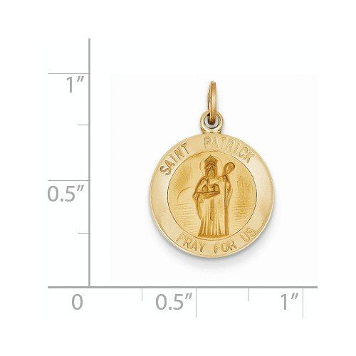 14k Yellow Gold St. Patrick Medal Charm (23X15MM)
