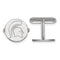 Rhodium-Plated Sterling Silver Michigan State University Cuff Links, 15MM