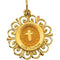 14k Yellow Gold Confirmation Medal (20x18.5 MM)