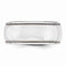 Edward Mirell Black Titanium and Sterling Silver Milgrain 10mm Wedding Band