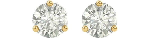 Charles & Colvard Forever One Moissanite Earrings, 14k Yellow Gold 5MM