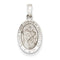 Rhodium-Plated 14k White Gold Saint Christopher Medal Charm (23x11MM)