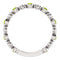 Genuine Peridot Beaded Ring, Rhodium-Plated 14k White Gold, Size 7
