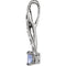 14k White Gold Tanzanite Solitaire and Diamond Infinity Pendant