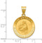 14k Yellow Gold Spanish St. Anthony Medal Pendant (19X19MM)