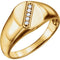 Men's 14k Yellow Gold Diamond Journey Ring (.08 Ctw, G-H Color, I1 Clarity) Size 10