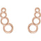 Geometric Ear Climbers,14k Rose Gold