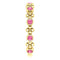 Genuine Pink Tourmaline Beaded Ring, 14k Yellow Gold