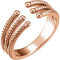 Granulated Bead Negative Space Ring, 14k Rose Gold