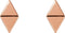 Geometric Triangle Stud Earrings, 14k Rose Gold