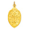 14k Yellow Gold Miraculous Medal Charm Pendant (24X12 MM)