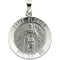 14k White Gold Round St. Florian Medal (18 MM)