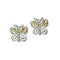 Diamond-Cut Butterfly Earrings, Sterling Silver, 12k Rose and Green Gold Black Hills Gold Motif