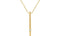 Diamond Bar Necklace in 14k Yellow Gold, 16-18" (.015 Ctw, Color H+, Clarity I1)