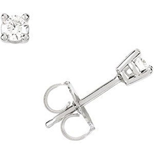 1/4 Ct 14k White Gold Diamond Stud Earrings (.25 Cttw, GH Color, SI1 Clarity)
