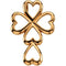 Cross and Heart 14k Yellow Gold Pendant (28.75X20.00 MM)