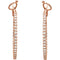 Diamond Inside-Outside Hoop Earrings, 14K Rose Gold (1 1/3 Ctw, Color H-I  , Clarity I1 )