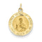 14k Yellow Gold Sacred Heart Of Jesus Medal Charm (19X15MM)
