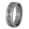 The Men's Jewelry Store (Unisex Jewelry) Gibeon Meteorite, Hammered Titanium 7mm Comfort-Fit Band