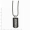 Edward Mirell Black Titanium and Sterling Silver Cobblestone Pendant Necklace, 20"