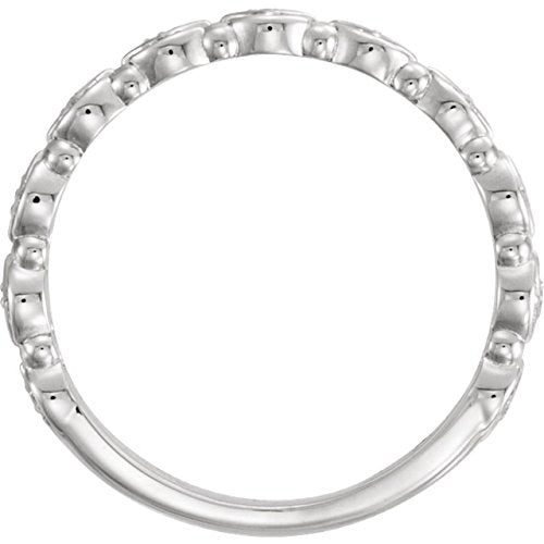 Diamond Stacking Ring, Sterling Silver (.11 Ctw, G-H Color, I1 Clarity), Size 7