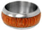 The Men's Jewelry Store (Unisex Jewelry) Marble Wood Inlay 10mm Comfort Fit Titanium Wedding Band, Size 14.5