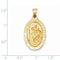 14k Yellow Gold St. Christopher Medal Pendant (28X18 MM)