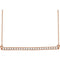 Diamond Bar 14k Rose Gold Pendant Necklace, 18" (1/3 Cttw)