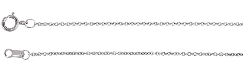 Children's Imitation Blue Zircon 'December' Birthstone 14k White Gold Pendant Necklace, 14"