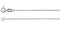 14k White Gold Rhodium-Plated 1.00mm Solid Diamond-Cut Bead Chain, 7"