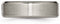 Satin-Brushed Grey Titanium Diamond 7mm Wedding Band, Size 8.5
