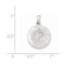 Rhodium-Plated 14k White Gold Gold Saint Christopher Medal Charm (22X15MM)
