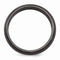 Gold Inlay Collection Black Titanium, 14k White Gold Domed 6mm Band