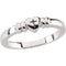 Sterling Silver Cross Heart Signet Ring