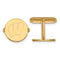 14k Yellow Gold University Of Wisconsin Round Cuff Links, 15MM