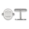 Rhodium-Plated Sterling Silver University Of Mississippi Crest Cuff Links,16X13MM
