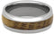 Whiskey Barrel Oak Wood 8mm Titanium Comfort-Fit Band