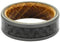 Carbon Fiber, Sandblasted Titanium 7mm Comfort-Fit Whiskey Oak Wedding Ring, Size 8