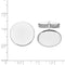 Rhodium-Plated 14k White Gold Circular Round Cuff Links, 20MM