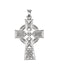 Celtic Halo Cross 14k White Gold Pendant