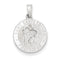 Rhodium-Plated 14k White Gold Gold Saint Christopher Medal Charm (22X15MM)