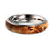 Black Ash Burl Wood Inlay 5mm Comfort-Fit Titanium Wedding Band