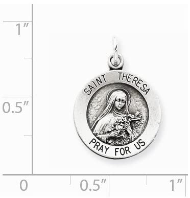 Sterling Silver St. Theresa Medal (20X15MM)
