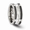 Boulevard Collection Stainless Steel, Black Titanium Memory Cable Concave 10mm Band