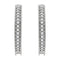 Diamond Milgrain Hoop Earrings, Rhodium-Plated 14k White Gold (1/5 Ctw, Color H+, Clarity I1)
