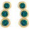 Chatham Created Alexandrite Three-Stone Ear Climbers, 14k Yellow Gold