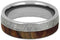 Gibeon Meteorite, Petrified Wood 8mm Comfort-Fit Titanium Band