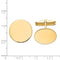 Ave 369 14k Yellow Gold Circular Round Cuff Links, 20MM